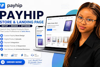 setup payhip digital products sales page design payhip website or payhip store