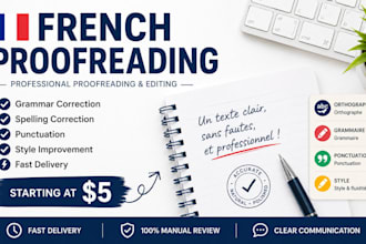 proofread and correct your french text