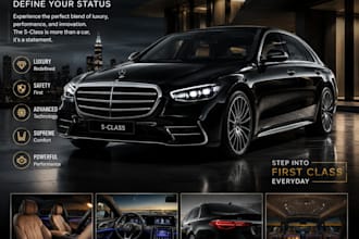 design premium luxury car posters and automotive ads