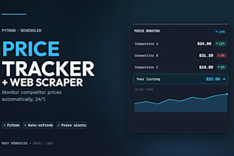 scrape web data and build an automated price tracker