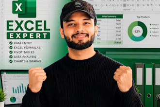 do microsoft excel data entry, formulas, and pivot tables