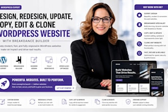 design redesign update copy edit clone wordpress website with breakdance builder