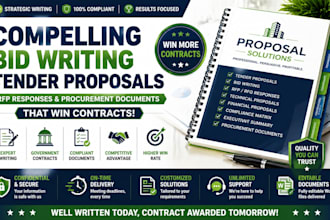 write winning bid tender proposals rfp responses, nhs and procurement document