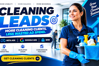 generate commercial, office and residential cleaning leads with facebook ads