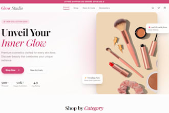 build a modern beauty or comestics ecommerce website