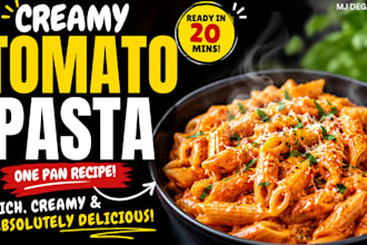 design eye catching food youtube thumbnail for high CTR