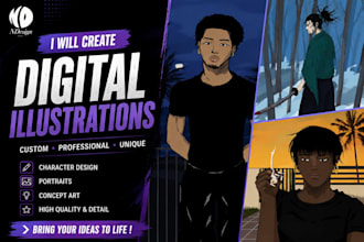create a custom digital illustration