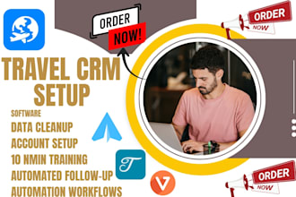 setup travel hospitality CRM via wetravel travefy traveljoy vamoos regpack trytn