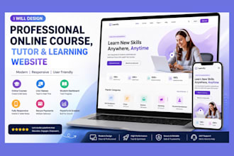 design professional online course, tutor learning online learning website