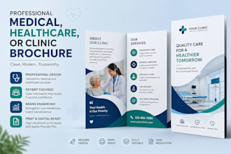 design a professional medical, healthcare, or clinic brochure