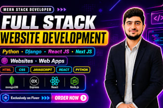 do custom website development react, node, python, supabase full stack developer