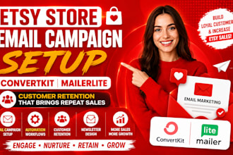 etsy store convertkit mailerlite email campaign setup customer retention shop