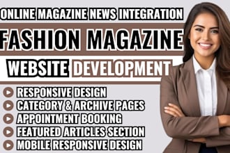 fashion magazine website, fashion blog website, online magazine website