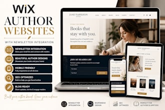 design wix author websites with newsletter integration