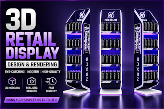 design modern posm retail display, floor display and product stand