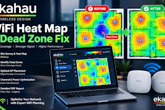 create a wifi heat map using ekahau and fix wireless dead zones
