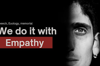 write a beautiful eulogy funeral speech or memorial tribute