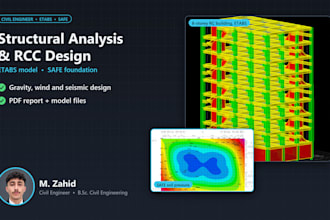 do structural analysis and rcc design in etabs and safe