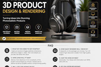 create photorealistic 3d product design and rendering