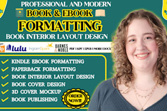 do fiction novel ebook formatting and kdp paperback book interior layout design