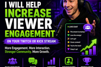 help increase viewer engagement on your twitch or kick stream