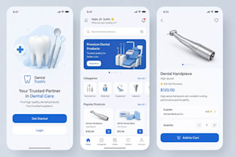 develop all in one clinic and dental supply app, medical app, healthcare app,