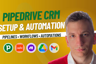 set up and automate pipedrive CRM for your sales pipeline