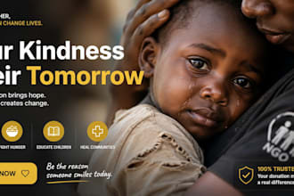 design redesign crowdfunding  website charity donation ngo fundraising website