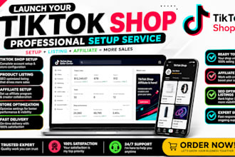 setup tiktok shop, create tiktok shop, product listing and affiliate setup