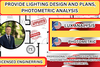 provide lighting design and plans, photometric analysis