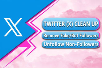 manually unfollow non followers to clean your twitter account
