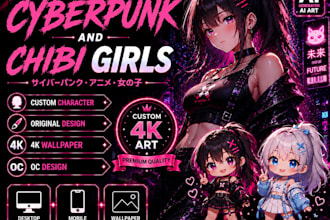 create custom ai cyberpunk and chibi anime girls