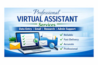 be your reliable virtual assistant for admin and online tasks