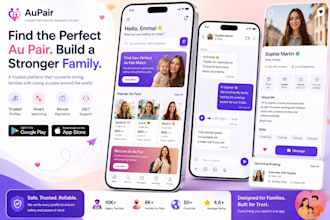 build a professional au pair and nanny booking mobile app
