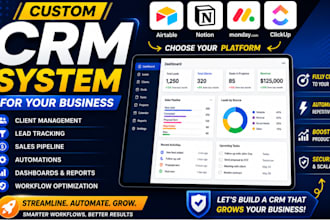 build a custom CRM for your business using notion, monday, clickup or airtable