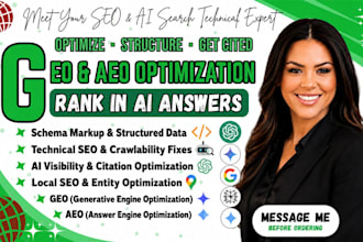 do technical GEO aeo SEO audit, schema markup for ai search
