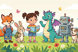create 3d illustrations stories for children