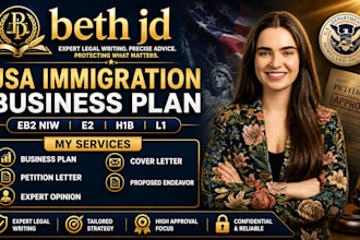 write a eb2 niw business plan or immigration letter
