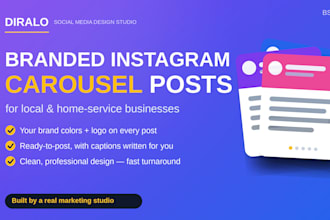 design 10 branded instagram carousel posts for your local business