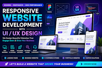 design and develop a modern responsive website with professional UI UX design