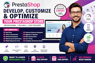 develop and customiza prestashop store, optimize prestashop, bug fix SEO ranking