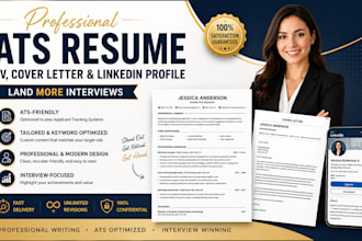 write optimized ats resume, CV, cover letter, and linkedin