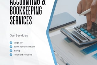 do bookkeeping, accounting, bank reconciliation in sage 50 and excel