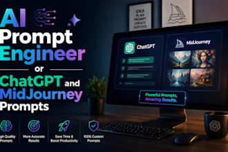 design custom ai prompts for chatgpt, midjourney and claude