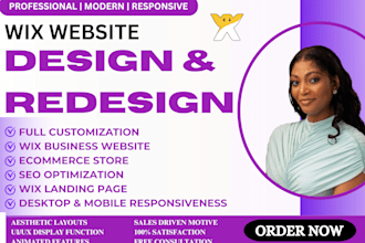 create wix website, wix website redesign, wix website design and redesign