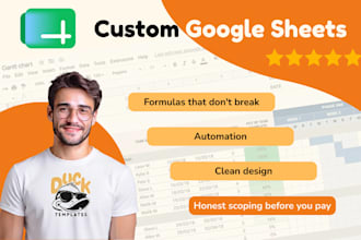 create a custom google sheets spreadsheet with formulas and automation