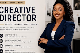 be a creative director for your brand, design strategy, content creation