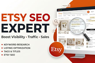 optimize etsy listings with SEO titles, tags and keyword research
