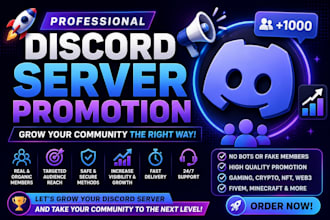 do discord server promotion, discord advertising and organic server growth