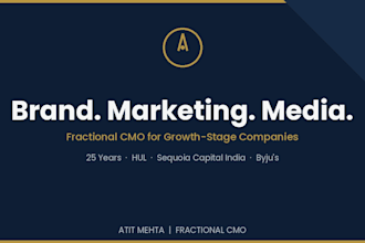 be your your fractional cmo and senior marketing advisor